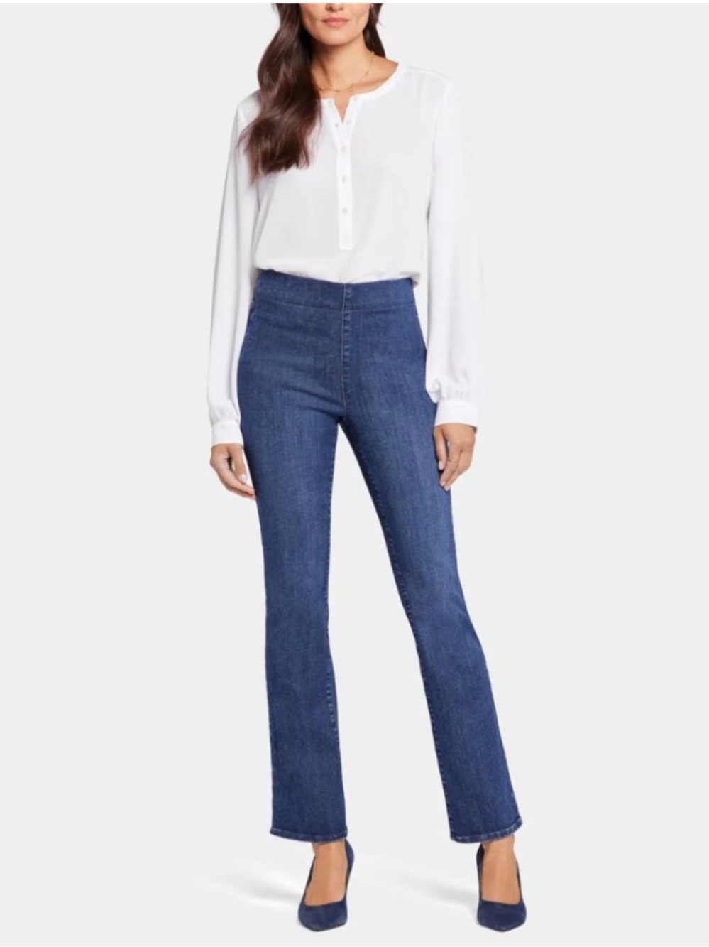NYDJ Spanspring Pull-On Slim Bootcut Jeans